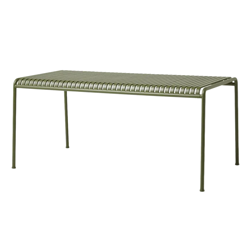 Table à manger d'extérieur en métal olive 170x90cm Palissade - HAY - The Cool Republic