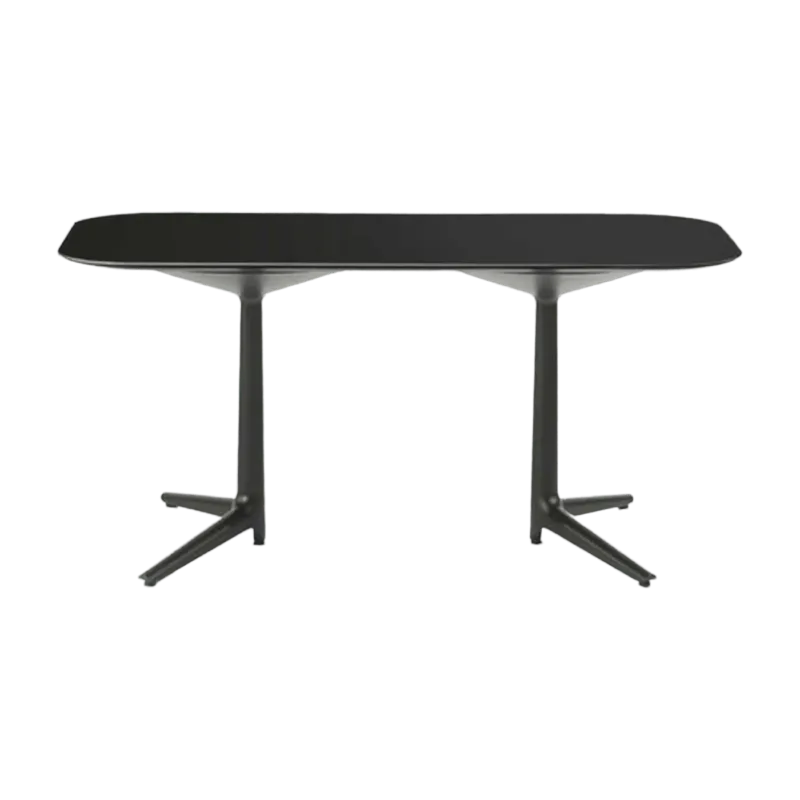 Table à manger noire 158x90 Multiplo - Kartell - The Cool Republic