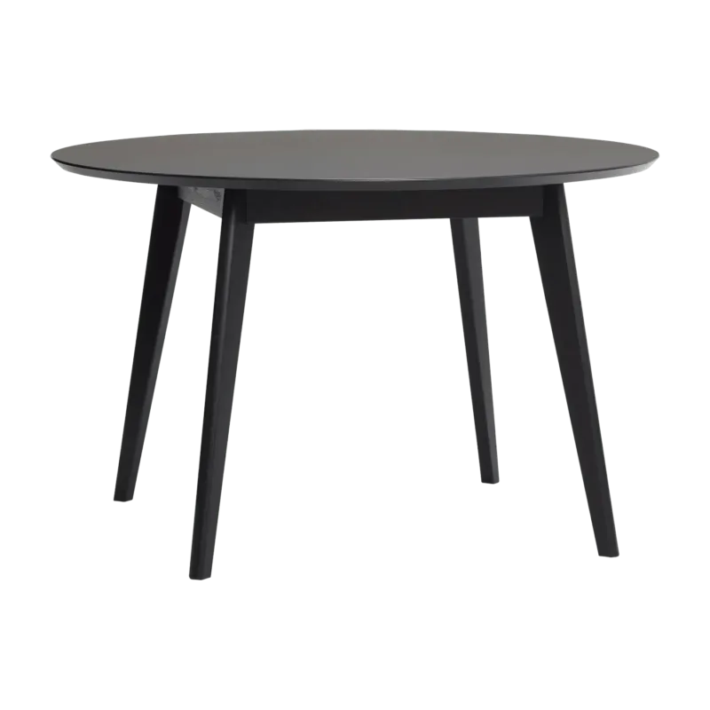 Table à manger ronde 120 cm en bois noir - Hübsch - The Cool Republic