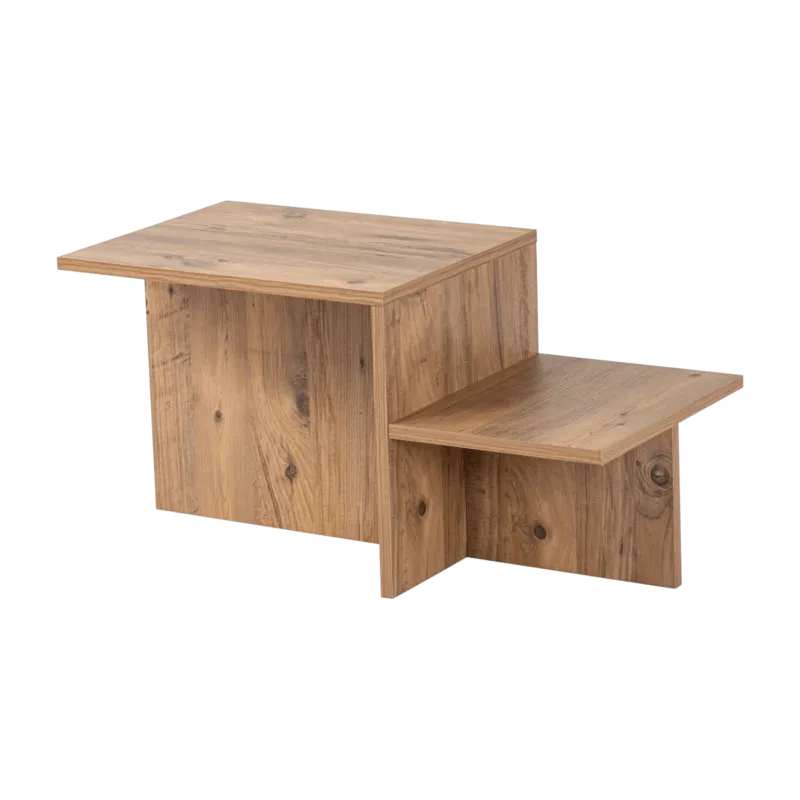 Table basse asymétrique en bois 80x40cm Harmony - Home Design - The Cool Republic