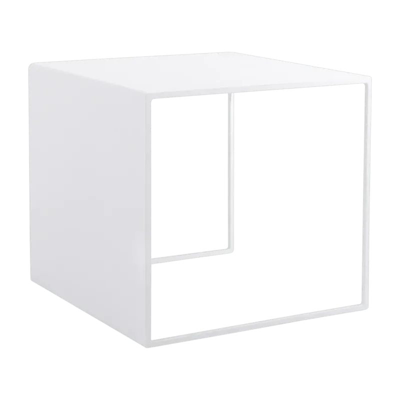 Table basse carré en métal blanc 2 Wall - Custom Form - The Cool Republic