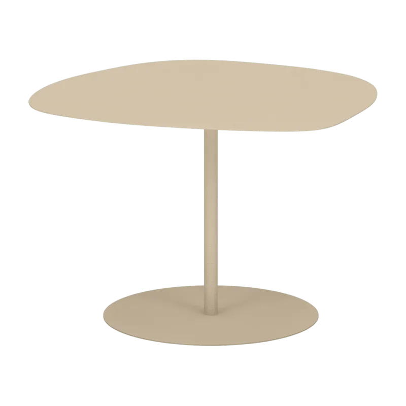 Table basse en acier mat crème 37 cm Galet 03 - Matière Grise - The Cool Republic