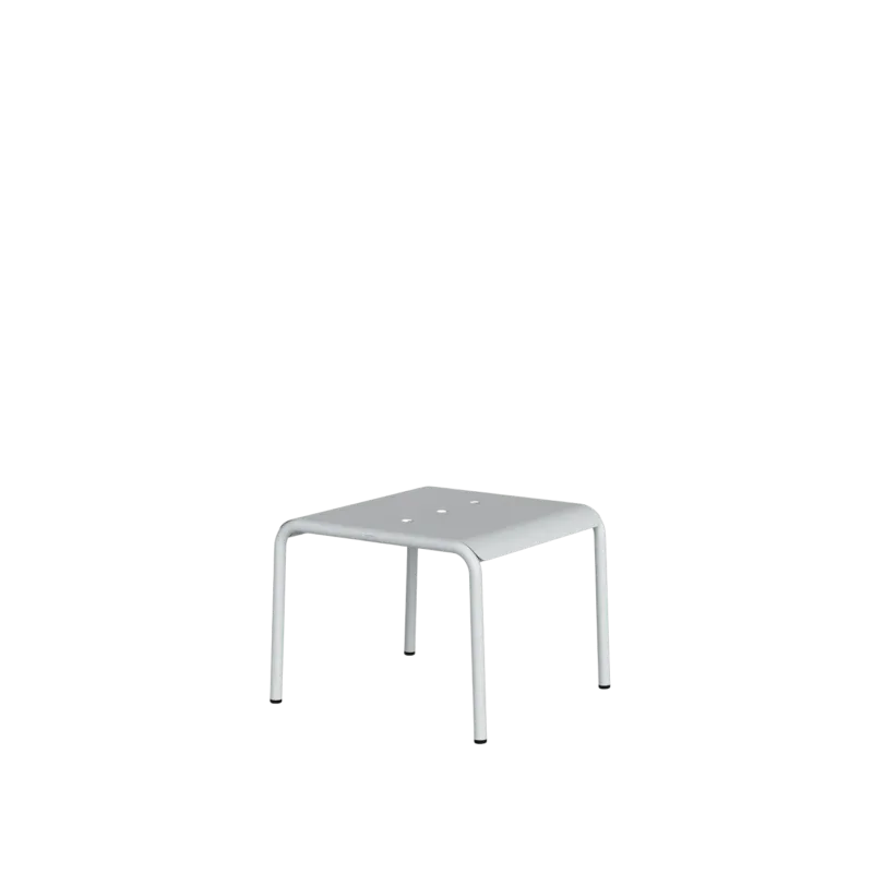 Table basse en acier thermolaqué inoxydable gris craie 50x38cm Panorama - TIPTOE - The Cool Republic