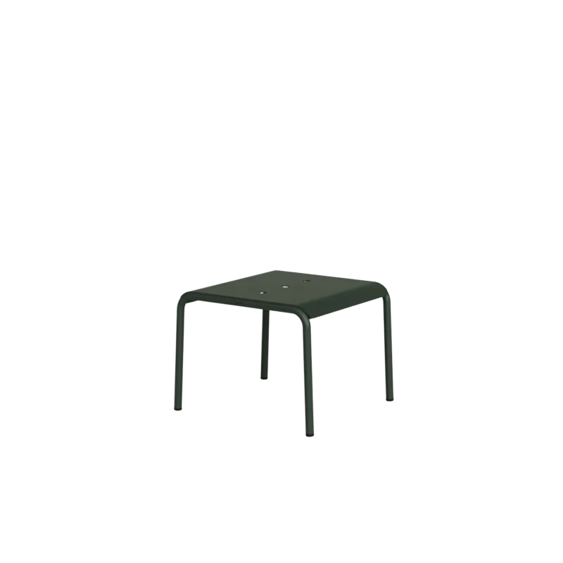 Table basse en acier thermolaqué inoxydable vert forêt 50x38cm Panorama - TIPTOE - The Cool Republic