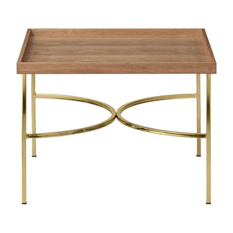 Table basse en chêne et métal doré Unity - AYTM - The Cool Republic