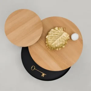 Table basse en chêne et noire 62 cm Batea - Woodendot - The Cool Republic
