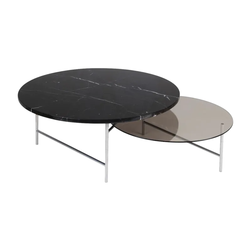 Table basse en verre et marbre Zorro - La Chance - The Cool Republic