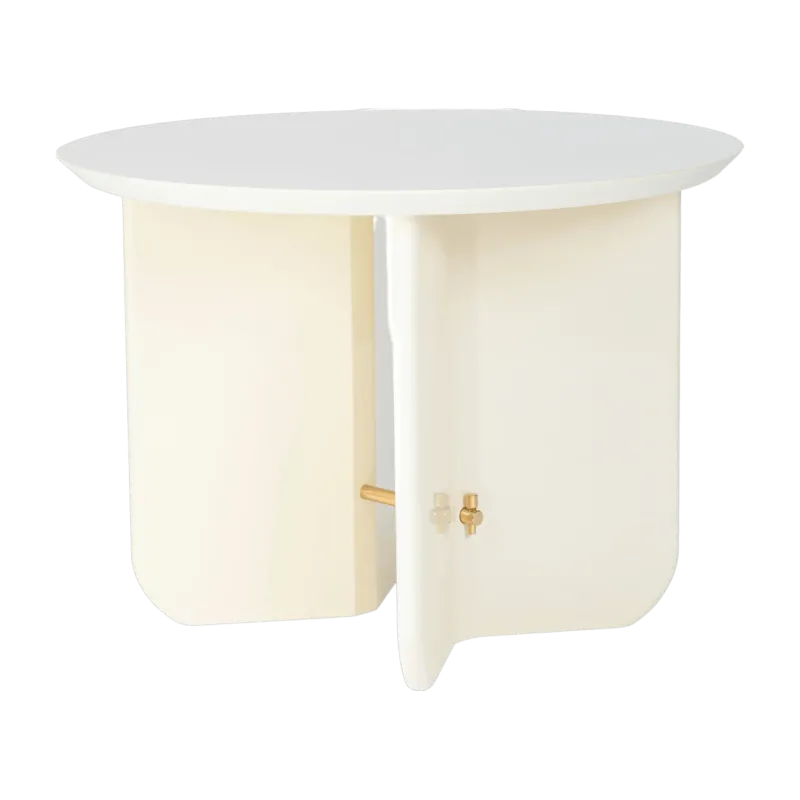 Table basse laquée ivoire Small Be Good - Red Edition - The Cool Republic