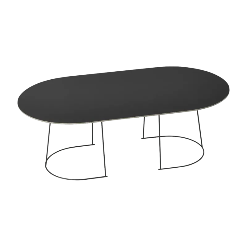 Table basse noire 120 cm Airy - Muuto - The Cool Republic