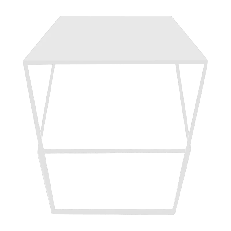 Table basse rectangulaire en métal blanc Zak - Custom Form - The Cool Republic