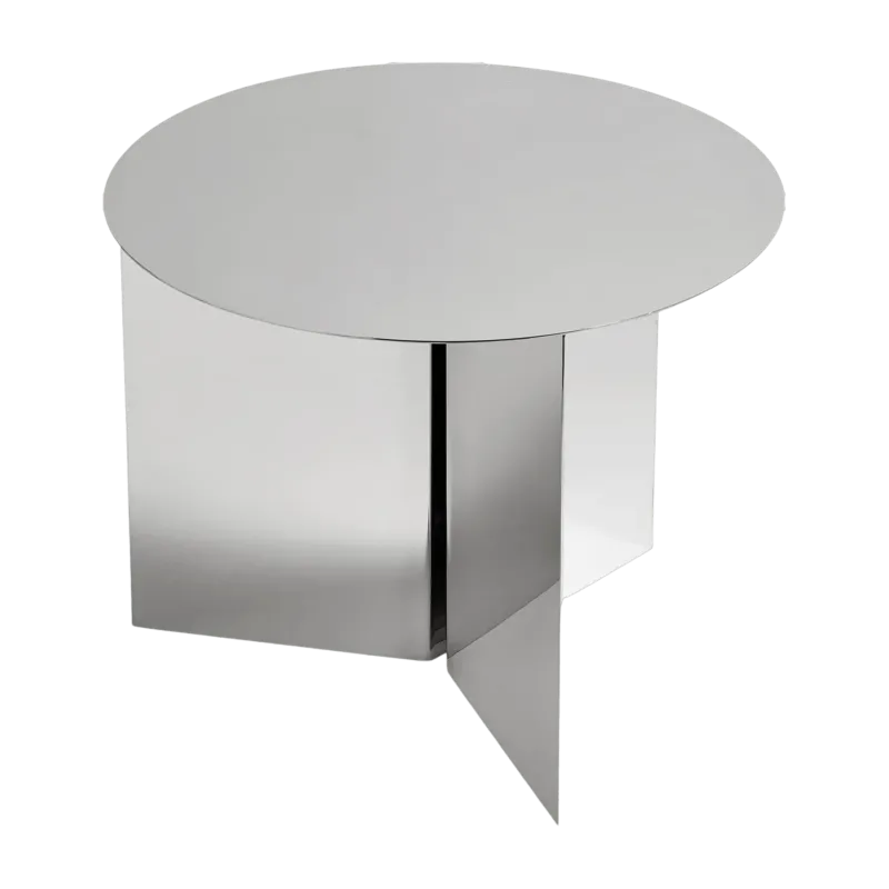 Table basse ronde en acier effet mirroir Slit - HAY - The Cool Republic