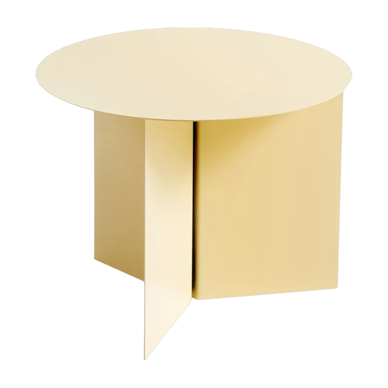Table basse ronde en acier jaune Slit - HAY - The Cool Republic