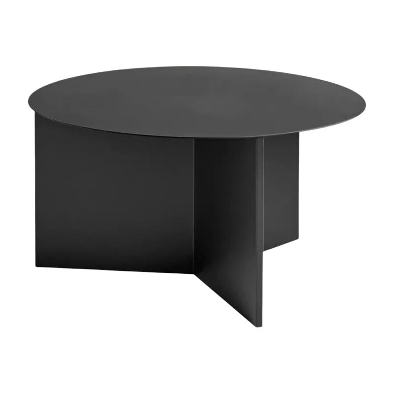 Table basse ronde en acier noire XL Slit - HAY - The Cool Republic