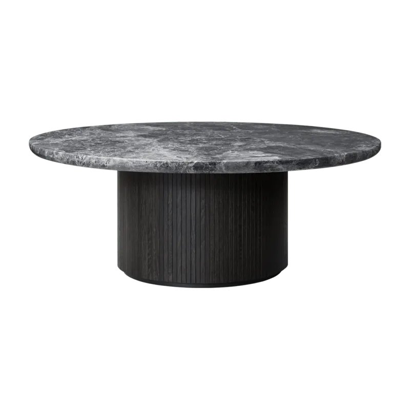 Table basse ronde en marbre gris diamètre 120 cm Moon - Gubi - The Cool Republic