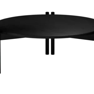 Table basse ronde en pin noir 80x32cm Sticks - Karup Design - The Cool Republic