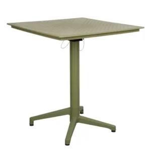 Table bistrot d'extérieur carrée en métal vert 70 x 70 x 76 cm Cala - The Cool Republic - The Cool Republic