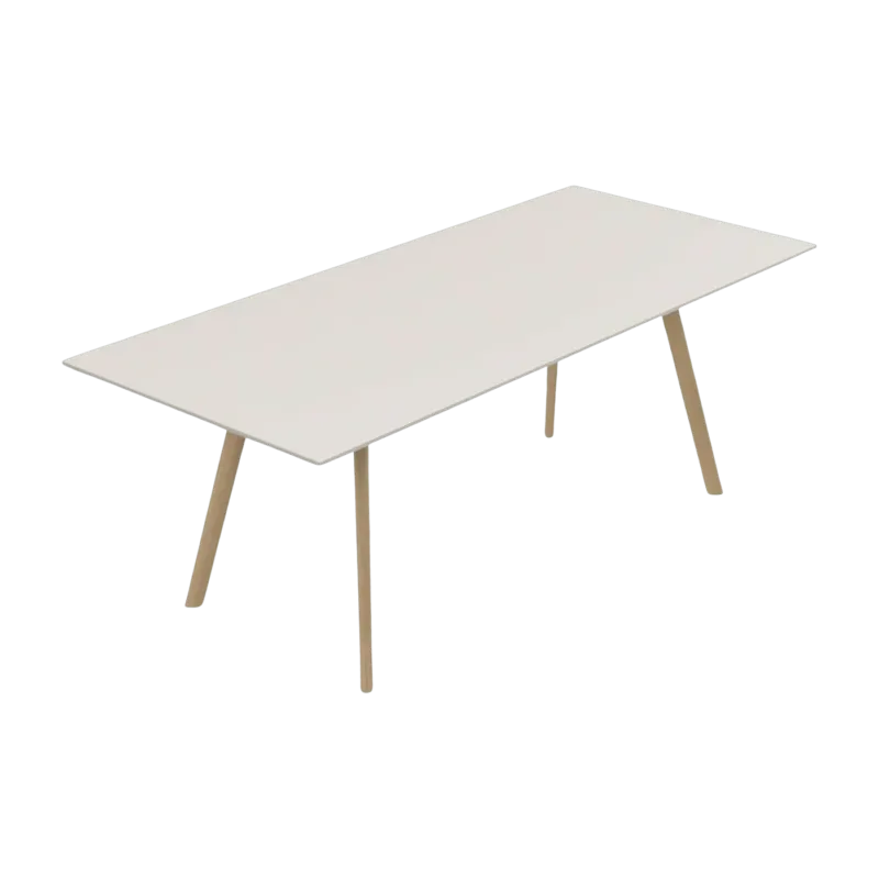 Table blanche pieds en frêne 200x90 cm Pilo - Magis - The Cool Republic