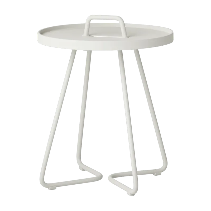 Table d'appoint 46,5 cm en aluminium blanc On-the-move - Cane-Line - The Cool Republic
