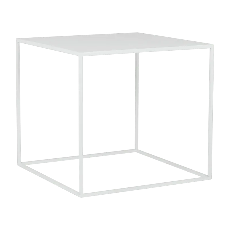 Table d'appoint carré blanche en métal Tensio - Custom Form - The Cool Republic
