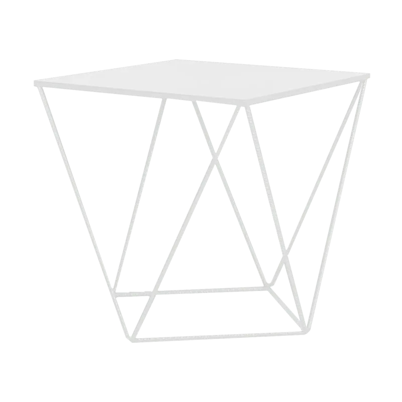 Table d'appoint carré en métal blanc Daryl - Custom Form - The Cool Republic
