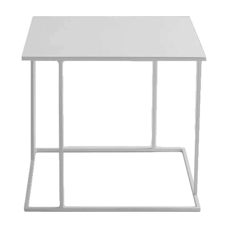 Table d'appoint carré en métal blanc Walt - Custom Form - The Cool Republic