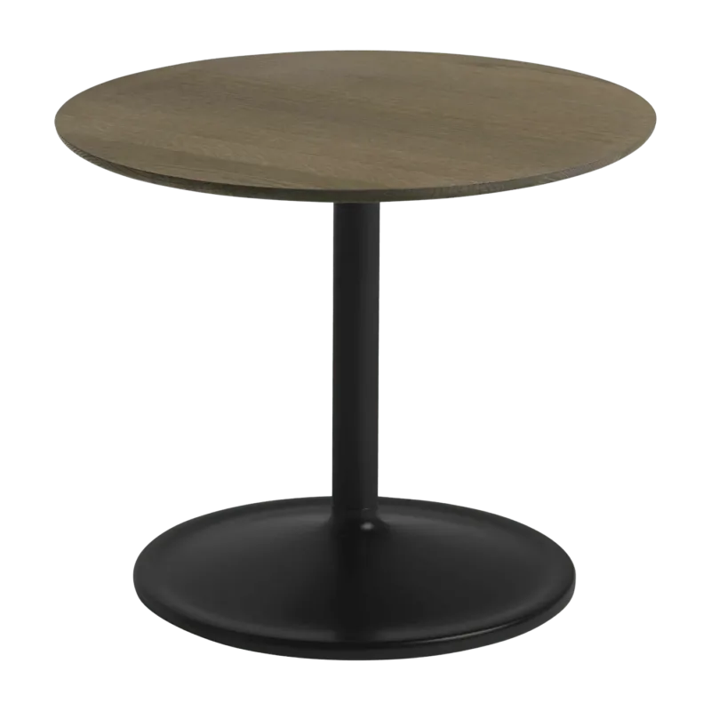 Table d'appoint chêne fumé et aluminium noir D 41 x H 40 cm Soft - Muuto - The Cool Republic