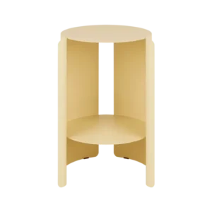 Table d'appoint en acier jaune beurre 32,3x50cm Wa - Noo.ma - The Cool Republic