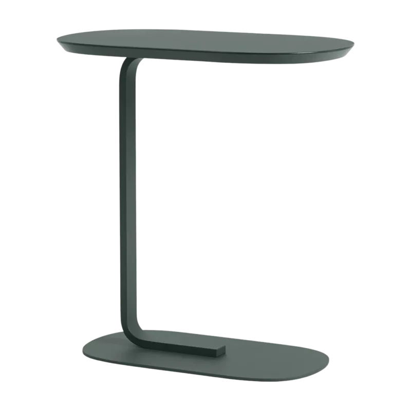 Table d'appoint en acier vert foncé H 60,5 cm Relate - Muuto - The Cool Republic