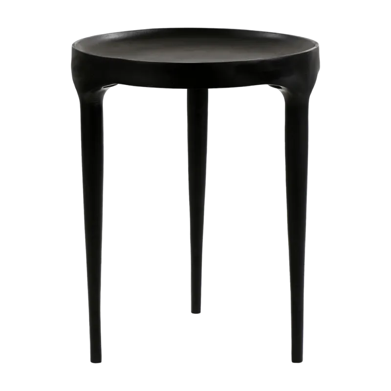 Table d'appoint en aluminium noir 50 x 40 cm Trip - Pomax - The Cool Republic