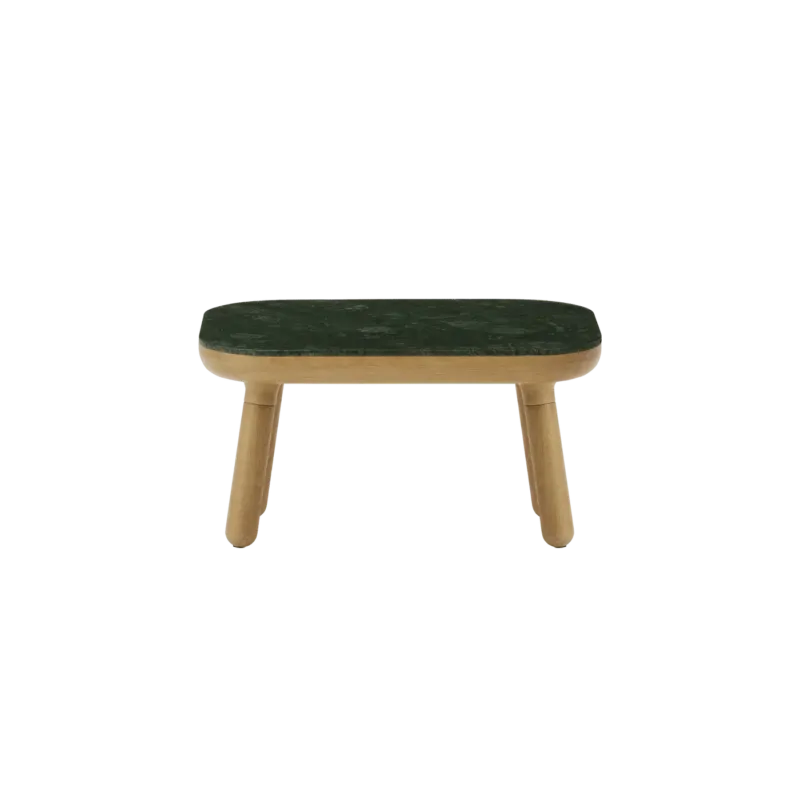 Table d'appoint en chêne et marbre vert 50x35x27cm Paff - Umage - The Cool Republic