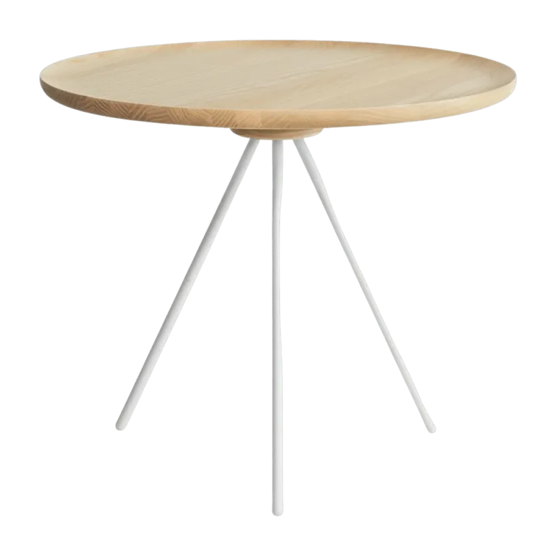 Table d'appoint en frêne et piètement blanc 43 cm Key - Hem - The Cool Republic