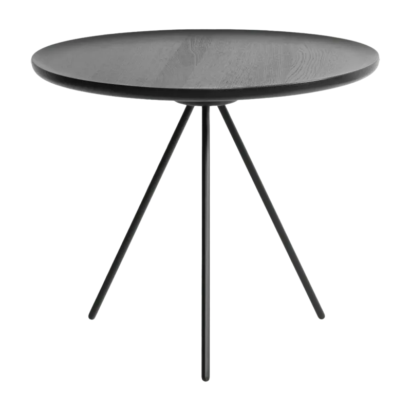 Table d'appoint en frêne noir et piètement noir 43 cm Key - Hem - The Cool Republic