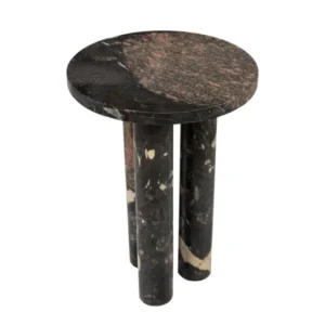 Table d'appoint en marbre de norvigo noir 30,5x43cm Charlie - Versmissen - The Cool Republic