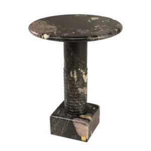 Table d'appoint en marbre de norvigo noir 38x50,5cm Arden - Versmissen - The Cool Republic