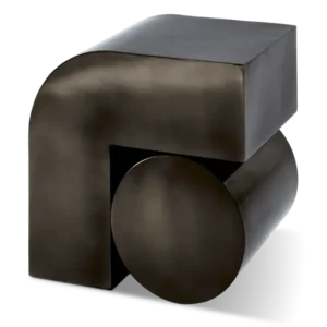 Table d'appoint en métal reyclé noir 45cm Kombo - Pols Potten - The Cool Republic