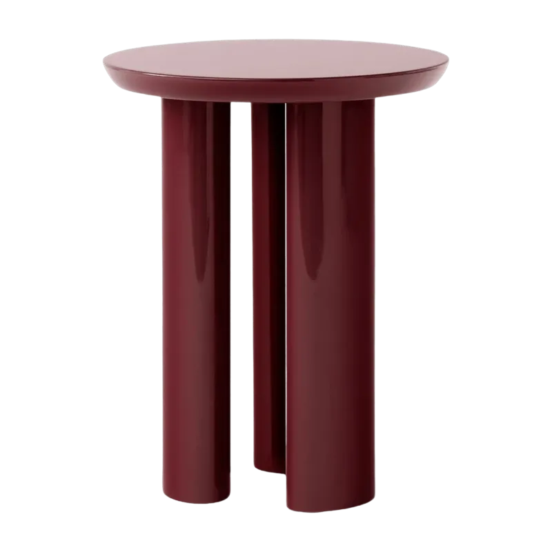 Table d'appoint laquée bordeaux Tung JA3 - &tradition - The Cool Republic