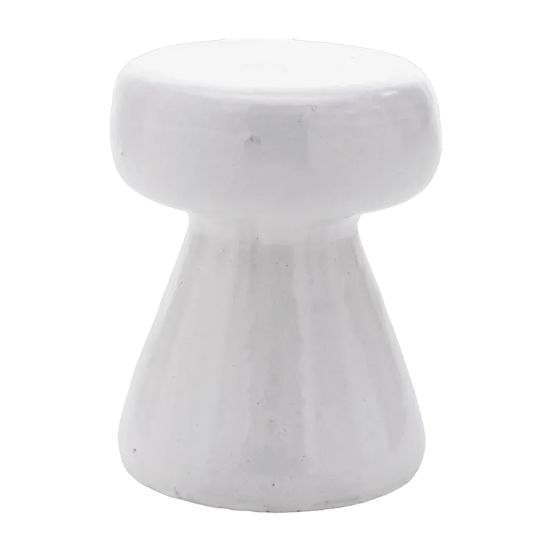 Table d'appoint ou pouf en céramique blanc InOut 44 - Gervasoni - The Cool Republic
