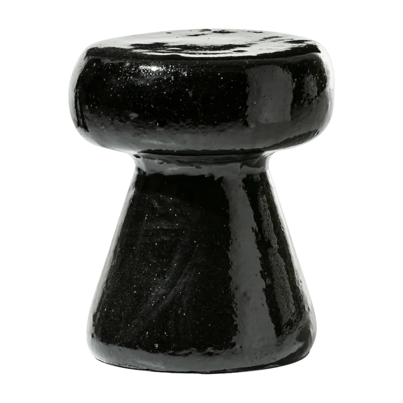 Table d'appoint ou pouf en céramique noir InOut 44 - Gervasoni - The Cool Republic