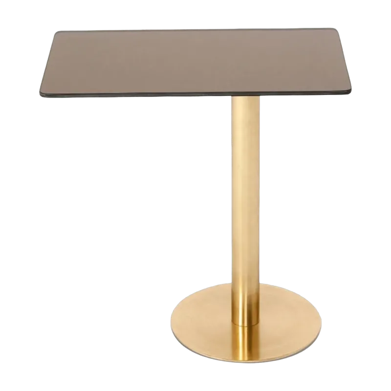Table d'appoint rectangle en fer plaqué laiton et en verre cuivré Flash - Tom Dixon - The Cool Republic
