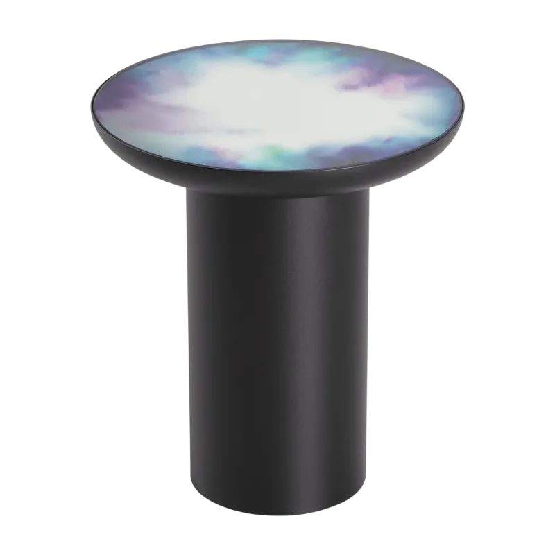 Table d'appoint ronde aquarelle bleu et violet 40 Francis - Petite Friture - The Cool Republic