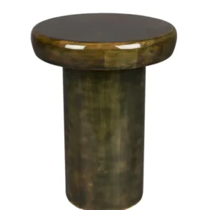 Table d'appoint ronde en bois de manguier vert 35 x 45 cm Mush - Dutchbone - The Cool Republic