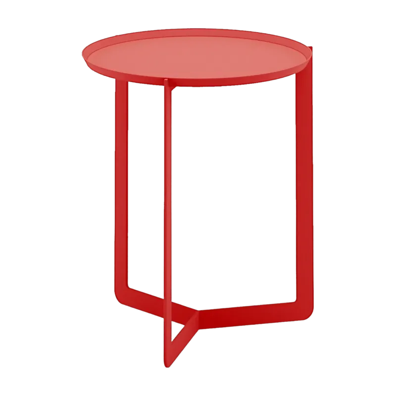 Table d'appoint rouge Round 1 - Meme Design - The Cool Republic