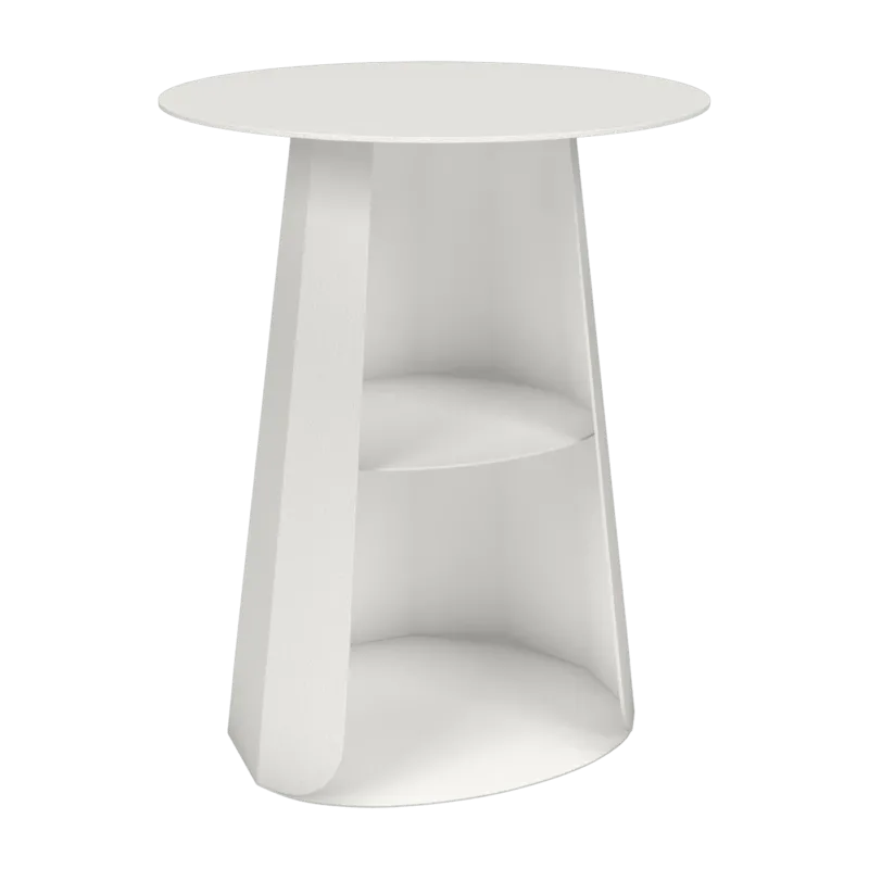 Table de chevet en acier blanche 39 cm Ankara - Matière Grise - The Cool Republic