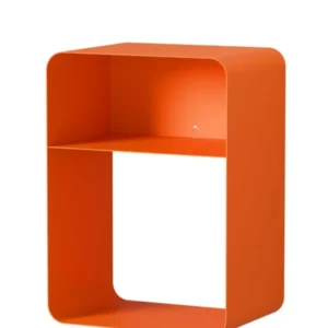 Table de chevet en acier orange sprizz 58x42x30cm Damio - Metallbude - The Cool Republic
