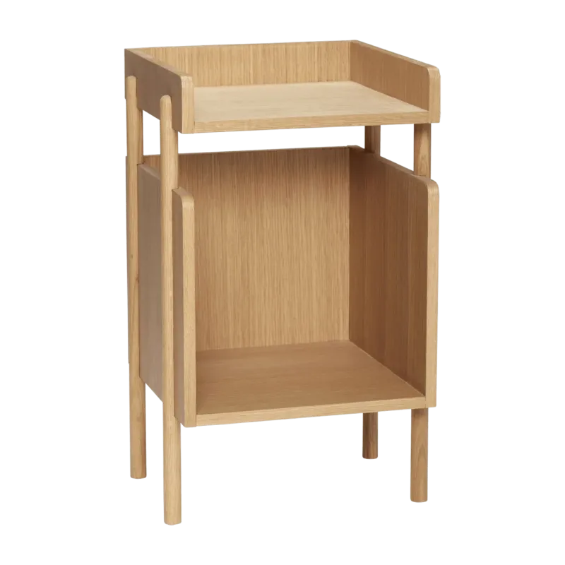 Table de console en chêne naturel avec deux cases de rangement - Hübsch - The Cool Republic