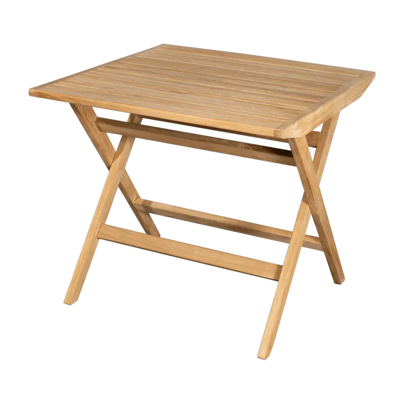 Table de jardin carrée en teck Flip - Cane-Line - The Cool Republic