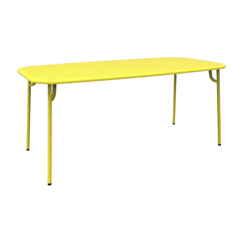 Table de jardin rectangulaire jaune 180 cm Week-End - Petite Friture - The Cool Republic