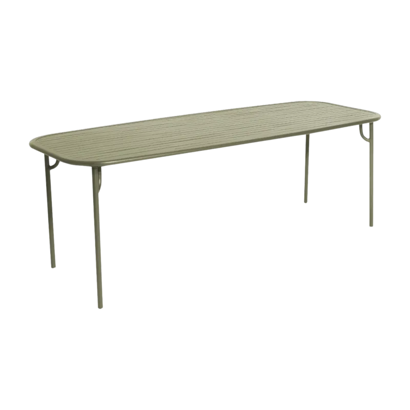 Table de jardin rectangulaire vert jade 220 cm Week end - Petite friture - The Cool Republic