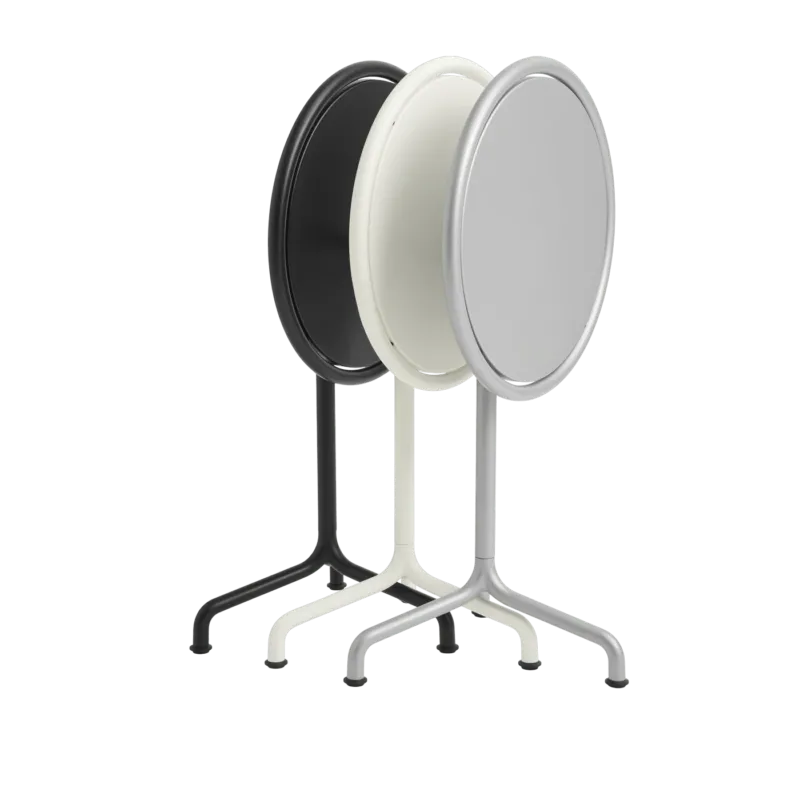 Table de jardin ronde en aluminium laqué blanc cassé 55x74cm Deville - HAY - The Cool Republic