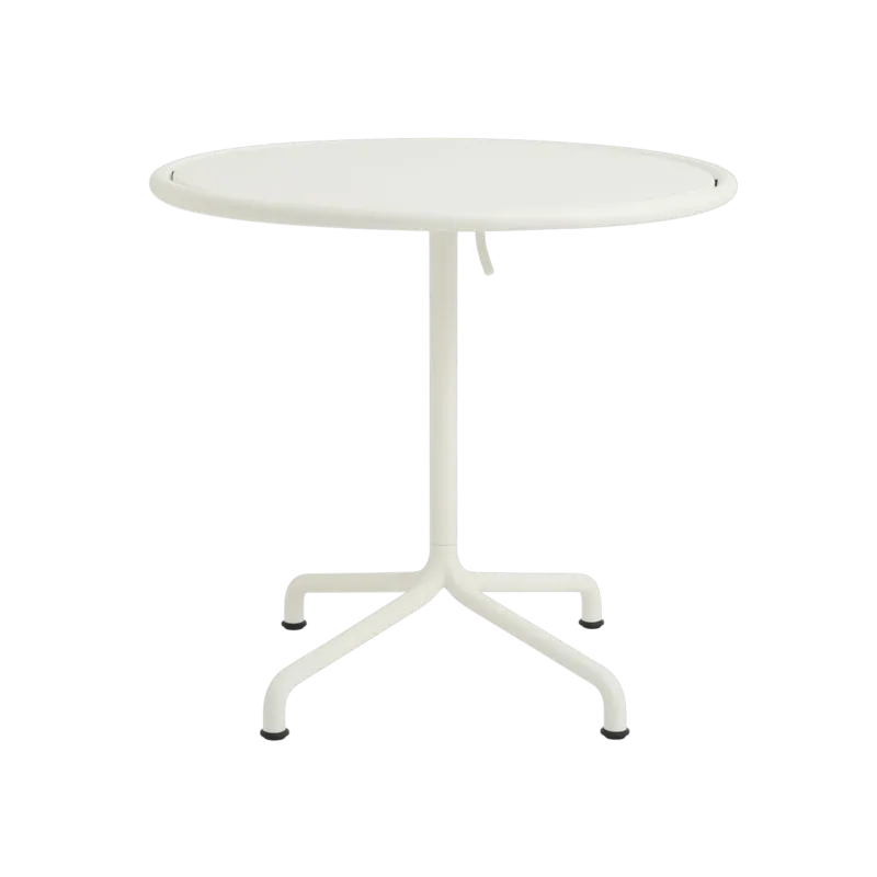 Table de jardin ronde en aluminium laqué blanc cassé 80x74cm Deville - HAY - The Cool Republic